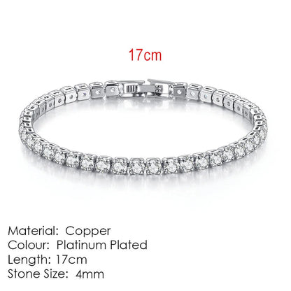 Peris Gems  H027-17cm Gorgeous Diamond Tennis Chain Bracelets Unisex SHEIN Amazon Temu