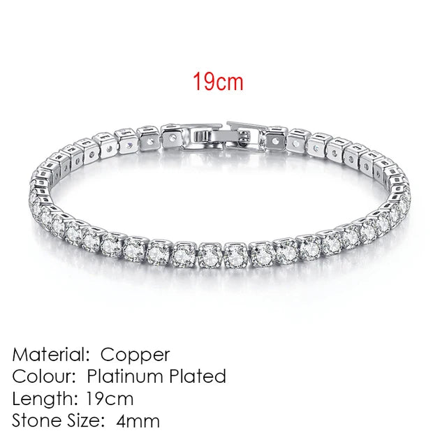 Peris Gems  H027-19cm Gorgeous Diamond Tennis Chain Bracelets Unisex SHEIN Amazon Temu