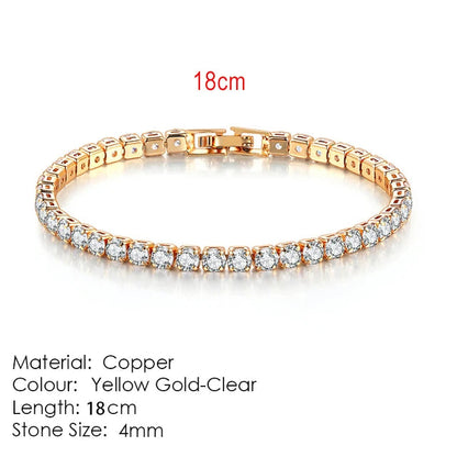 Peris Gems  H074-18cm Gorgeous Diamond Tennis Chain Bracelets Unisex SHEIN Amazon Temu