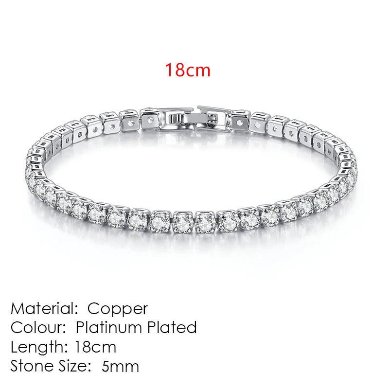 Peris Gems  H088-18cm Gorgeous Diamond Tennis Chain Bracelets Unisex SHEIN Amazon Temu