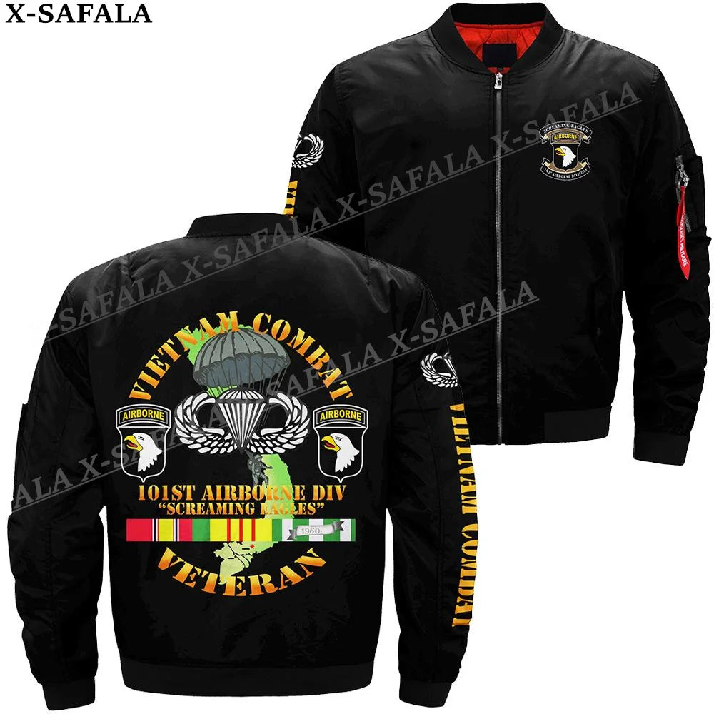 Peris Gems H993 6 / US Size 4XL 101st Airborne Vietnam Army 3D Bomber Jackets Zipper Flight Jacket Casual Thick Coat Unisex Harajuku Women Streetwear-4 101st Airborne Vietnam Army 3D Bomber Jackets Zipper Flight Jacket Casual Thick Coat Unisex Harajuku Women Streetwear-4 SHEIN Amazon Temu