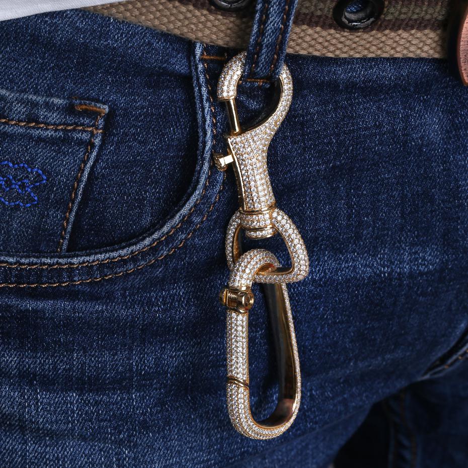 Peris Gems  Iced Out Diamond Keychain | Diamond Encrusted Pants Keychain SHEIN Amazon Temu
