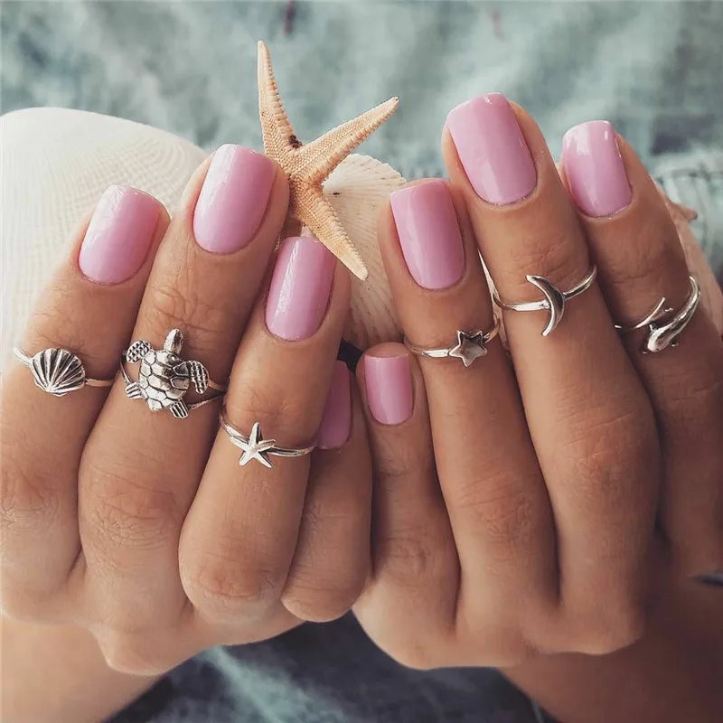 Peris Gems JZ-2119 10 Pcs/Set Sweet Crystal Leaf Flower Moon Star Opening Heart Rings for Women Fashion Geometric Gold Imitation Pearl Ring Jewelry SHEIN Amazon Temu