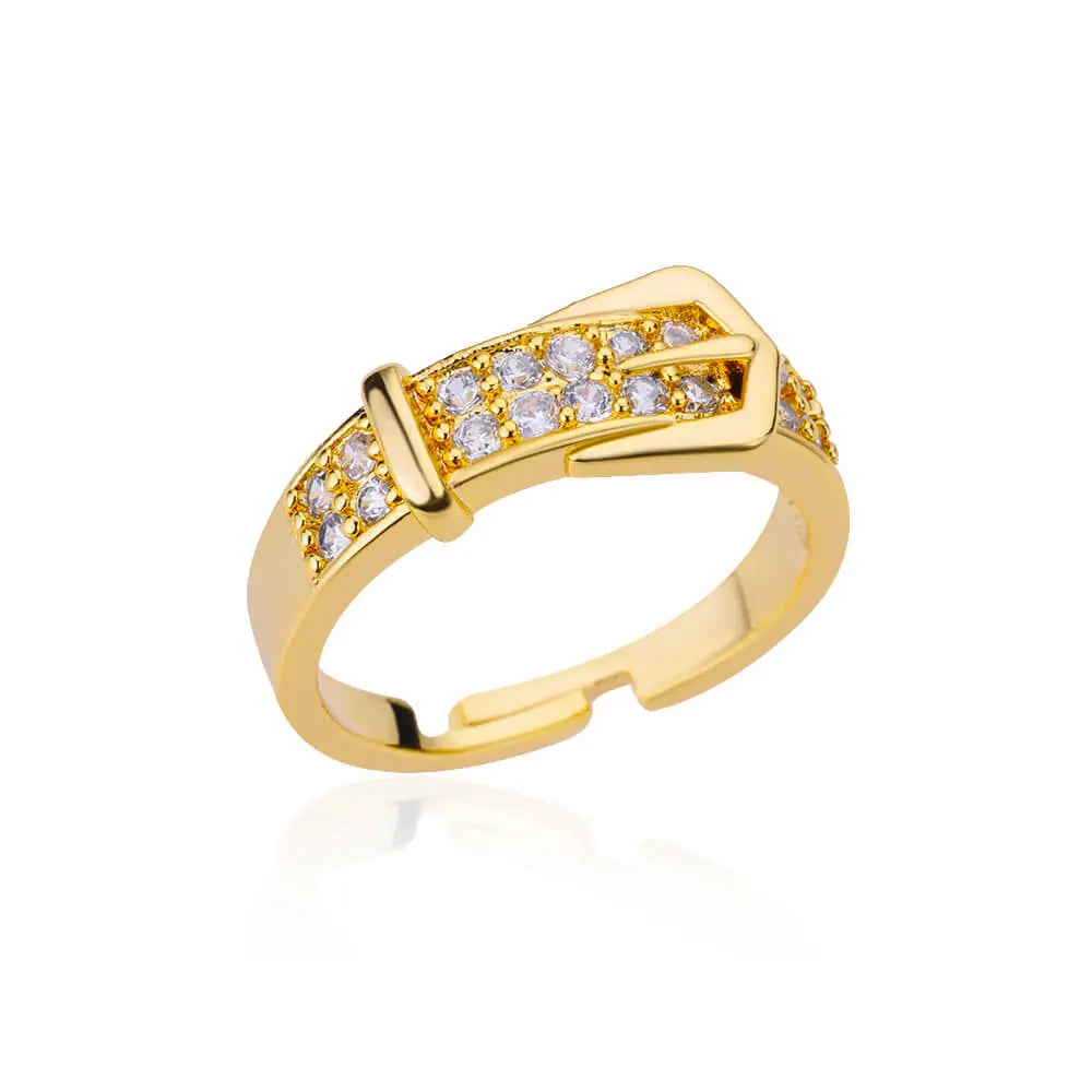 Peris Gems  JZ4359G Gold-Plated Stainless-Steel Adjustable Rings for Women SHEIN Amazon Temu