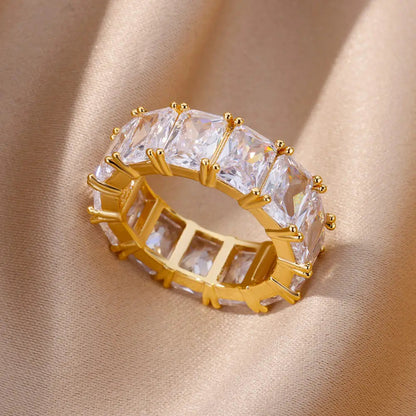 Peris Gems  JZ4367G / Resizable Classic Intertwined Cuban Chain Rings for Women SHEIN Amazon Temu