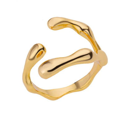Peris Gems  JZ5104G Gold-Plated Stainless-Steel Adjustable Rings for Women SHEIN Amazon Temu