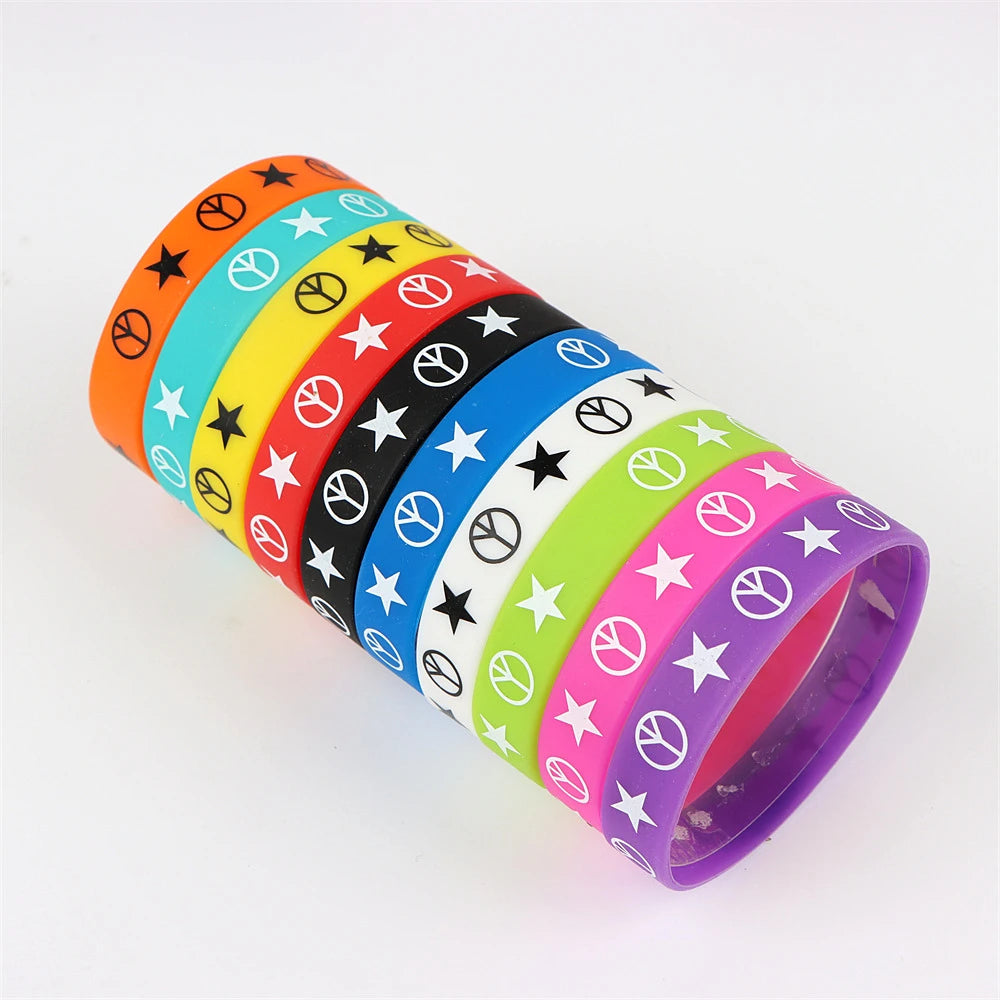 Peris Gems k / CHINA / 30pcs 10/20/30/50Pcs/Lot Fashion Simple Luminous Silicone Bracelet For Men Women Sports Love Mixed Style Jewelry Birthday Party Gifts SHEIN Amazon Temu