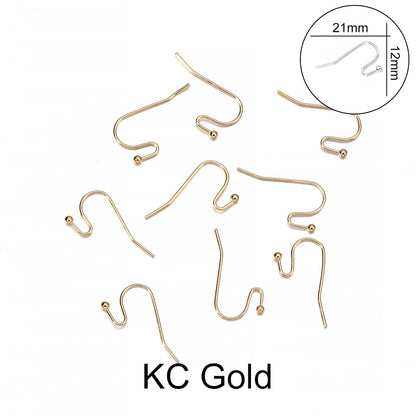 Peris Gems KC Gold 1 / Parallel 100pcs/lot 20*17mm 10 Color Iron Bead Charms Earring Wires With Ear Hook Earrings Clasp Findings Supplies For Jewelry Making DIY SHEIN Amazon Temu