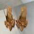Peris Gems  Khaki / 35 Pointed Toe Bowtie Slip On Shoes for Women SHEIN Amazon Temu