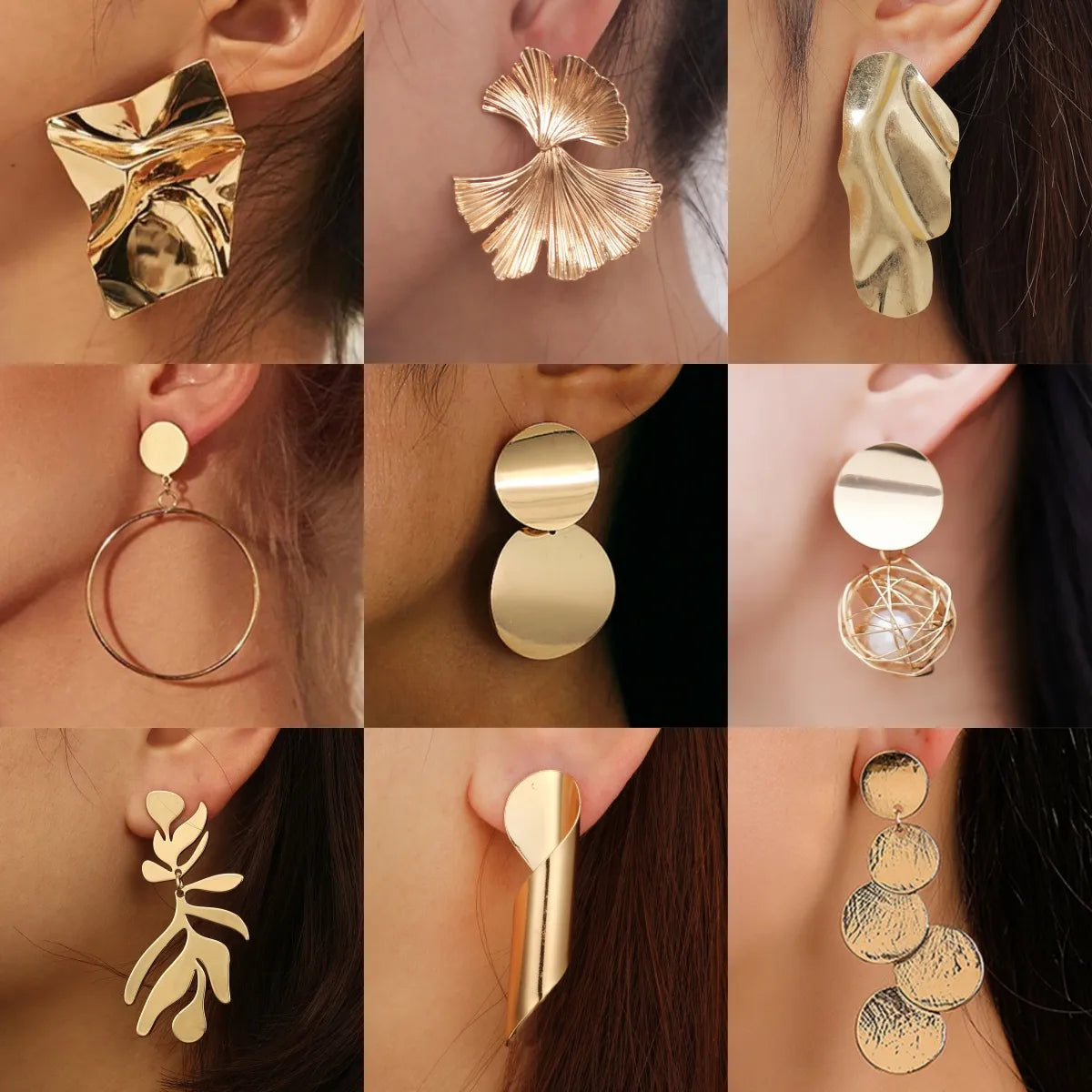 Peris Gems  Korea Pearl Earrings for Women - Round Geometric Studs SHEIN Amazon Temu