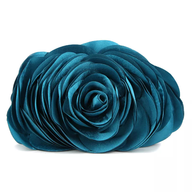 Peris Gems  Lake Blue Satin Flower Shaped Evening Purse Bags for Women SHEIN Amazon Temu