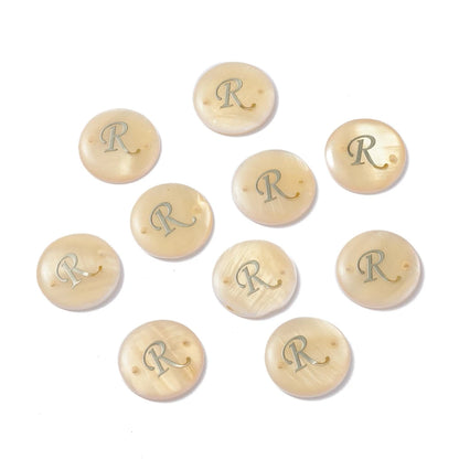 Peris Gems Letter.R 1 10pcs Freshwater Shell Links Connectors Flat Round Golden  16x4mm For DIY Jewelry Accessories Making Handicrafts Supplies 10pcs Freshwater Shell Links Connectors Flat Round Golden  16x4mm For DIY Jewelry Accessories Making Handicrafts Supplies SHEIN Amazon Temu
