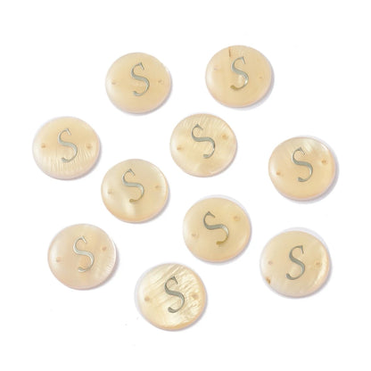 Peris Gems Letter.S 1 10pcs Freshwater Shell Links Connectors Flat Round Golden  16x4mm For DIY Jewelry Accessories Making Handicrafts Supplies 10pcs Freshwater Shell Links Connectors Flat Round Golden  16x4mm For DIY Jewelry Accessories Making Handicrafts Supplies SHEIN Amazon Temu
