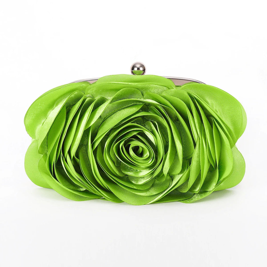 Peris Gems  light green Satin Silk Rose Flower Shaped Purses for Women SHEIN Amazon Temu