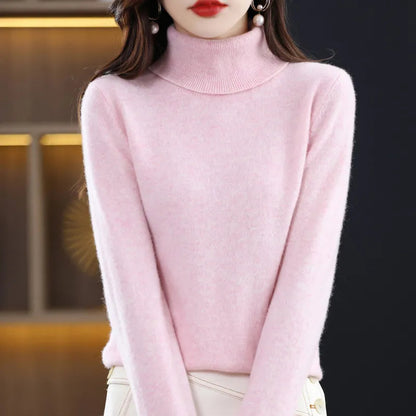 Peris Gems  light powder colour / S High-Collared Cashmere Wool Warm Sweaters for Women SHEIN Amazon Temu