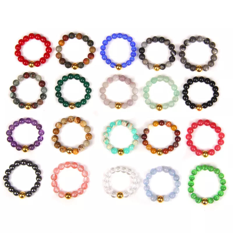 Peris Gems  Natural 1pcs Colorful Amethyst Stone Beaded Rings for Women SHEIN Amazon Temu