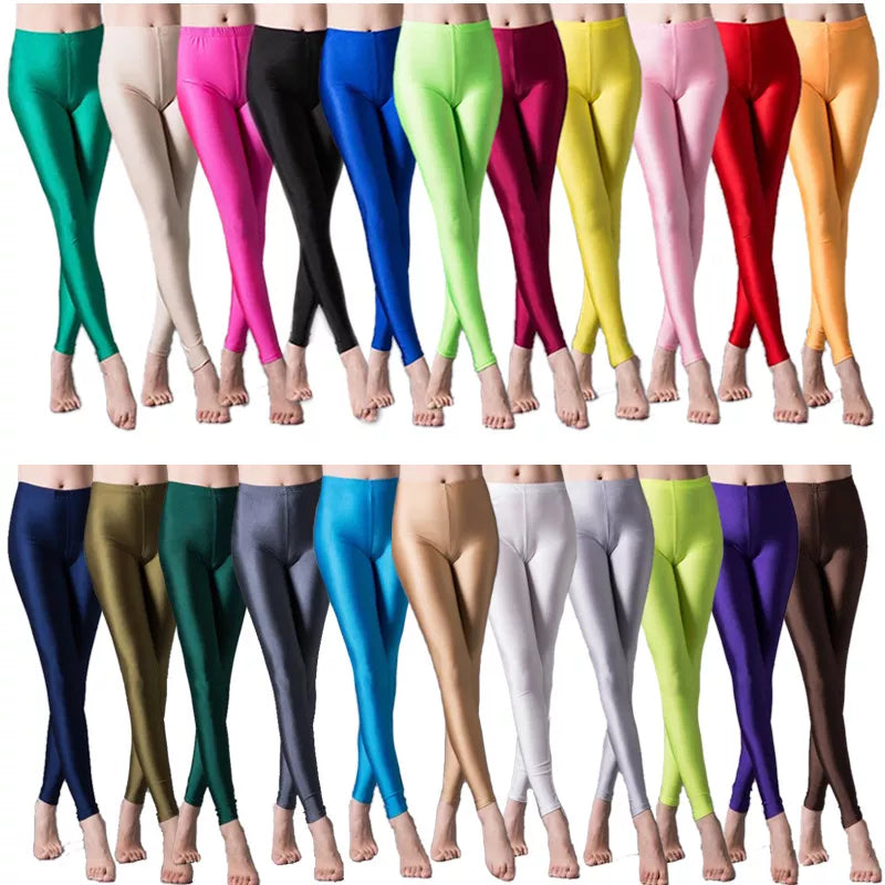 Peris Gems  Neon Candy Colored Elastic Leggings for Women SHEIN Amazon Temu