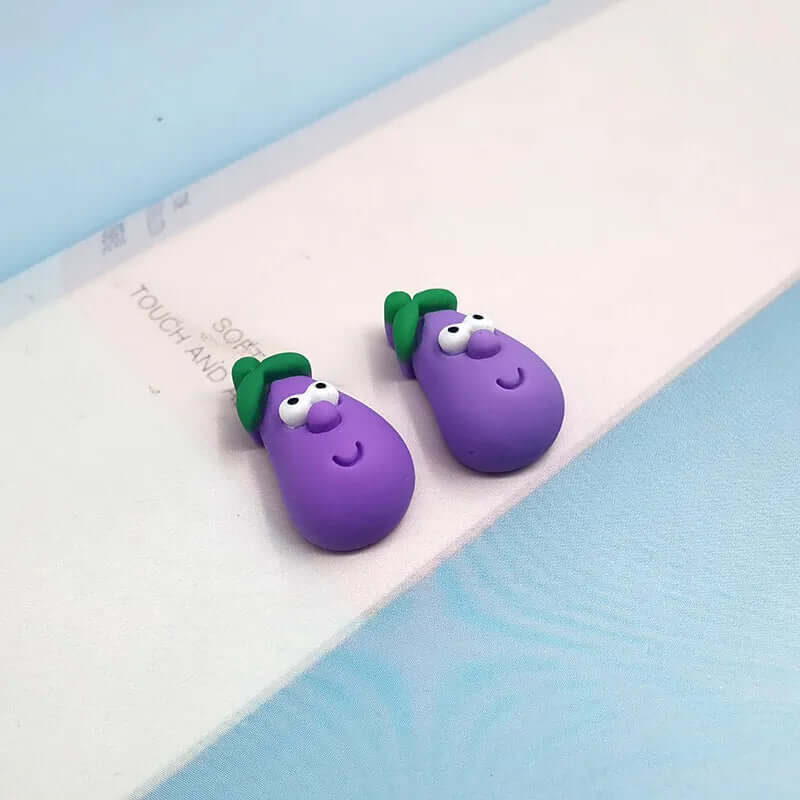 Peris Gems  no hook eggplant 10pcs Cute Vegetable Veggie Tales Inspired Resin Charms SHEIN Amazon Temu