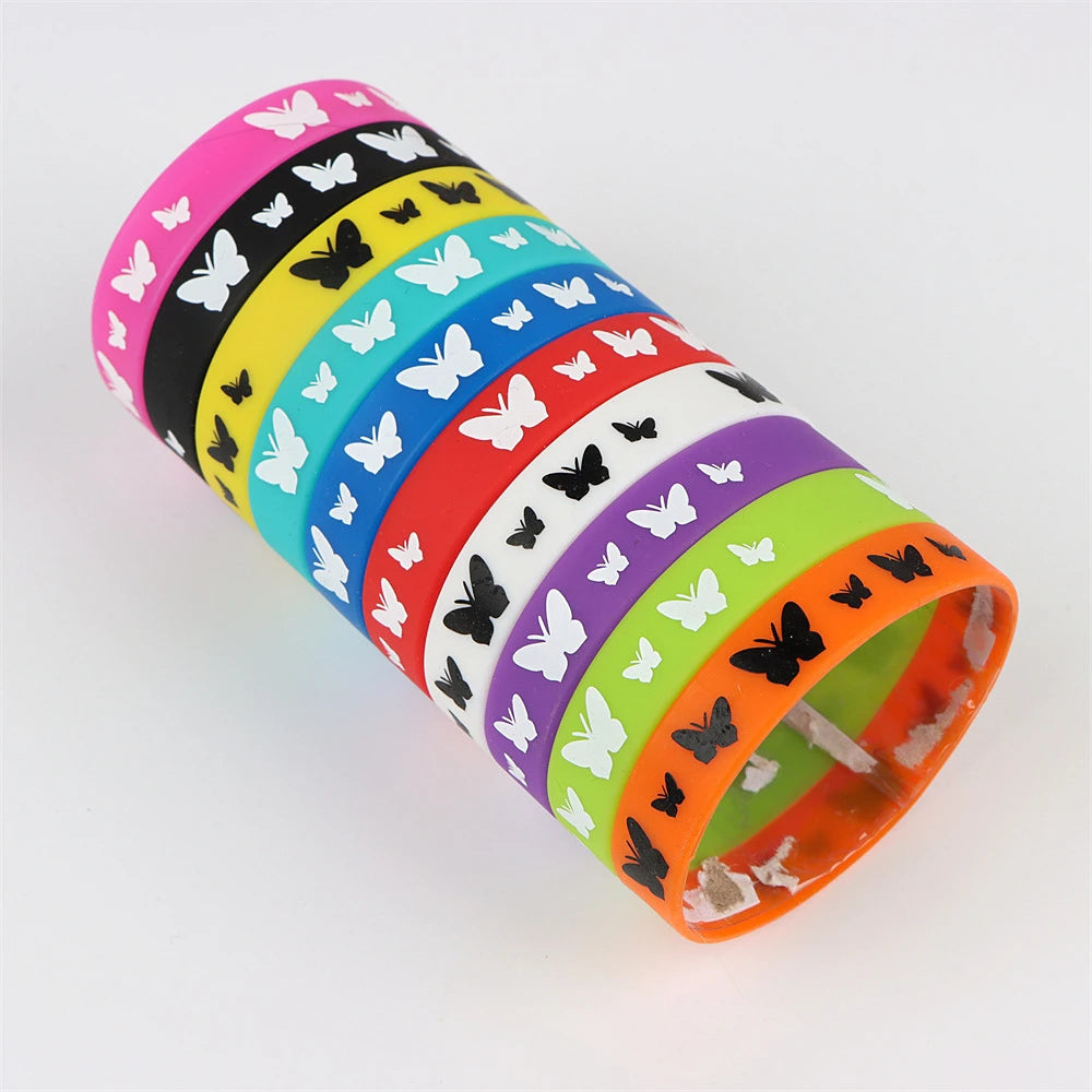 Peris Gems o / CHINA / 30pcs 10/20/30/50Pcs/Lot Fashion Simple Luminous Silicone Bracelet For Men Women Sports Love Mixed Style Jewelry Birthday Party Gifts SHEIN Amazon Temu