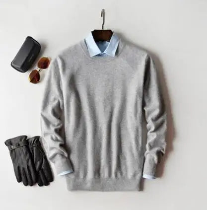 Peris Gems  o-neck gray / S Cashmere Cotton Blend Pullover Sweaters for Men SHEIN Amazon Temu