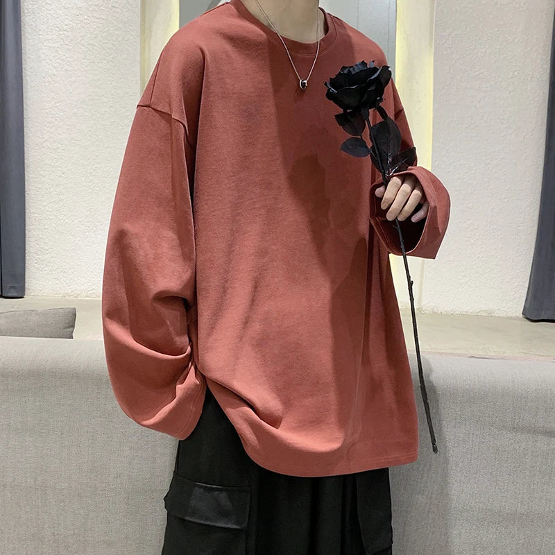 Peris Gems  Oversized Solid 17 Colors Pullover Hoodies For Men 2022 Mens Streetwear Harajuku Sweatshirts Long Sleeve Korean Clothes Women SHEIN Amazon Temu