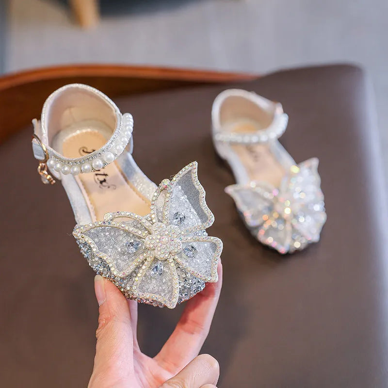 Peris Gems  Princess Style Glittery Bowtie Sandals for Girls SHEIN Amazon Temu