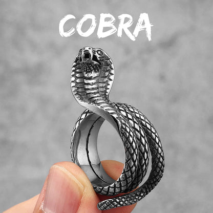 Peris Gems  R1070-Cobra / 8 Cobra Snake Stainless Steel Rings Collection Unisex SHEIN Amazon Temu