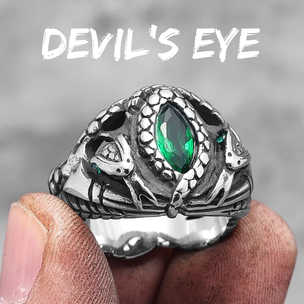 Peris Gems  R759-Devil s Eye / 8 Cobra Snake Stainless Steel Rings Collection Unisex SHEIN Amazon Temu