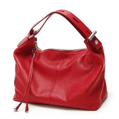 Peris Gems  Red / CHINA ZENCY Hot Stylish 100% Genuine Cow Leather Women Handbag Extendable Handle Strap Cowhide Ladies Tote Shoulder Bags Purse Satchel SHEIN Amazon Temu