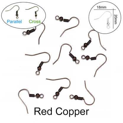 Peris Gems Red Copper / Parallel 100pcs/lot 20*17mm 10 Color Iron Bead Charms Earring Wires With Ear Hook Earrings Clasp Findings Supplies For Jewelry Making DIY SHEIN Amazon Temu