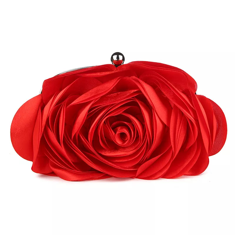 Peris Gems  Red Satin Flower Shaped Evening Purse Bags for Women SHEIN Amazon Temu