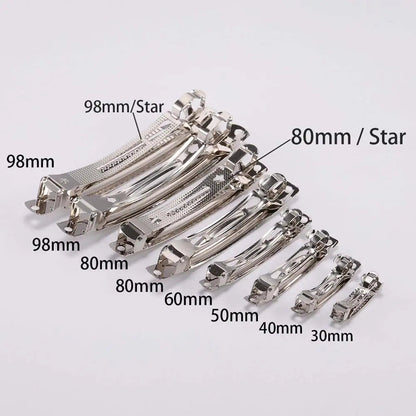 Peris Gems Rhodium / 3cm 10pcs French Barrette Style Spring Hair Clips Base Automatic Clip Blank Width Setting Bow Hairpin Supplies For Jewelry Making SHEIN Amazon Temu