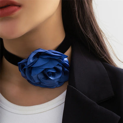 Peris Gems Rope Blue 2 Romantic Gothic Big Rose Flower Clavicle Chain Necklace for Women Ladies Korean Fashion Adjustable Rope Choker Y2K Accessories Romantic Gothic Big Rose Flower Clavicle Chain Necklace for Women Ladies Korean Fashion Adjustable Rope Choker Y2K Accessories SHEIN Amazon Temu