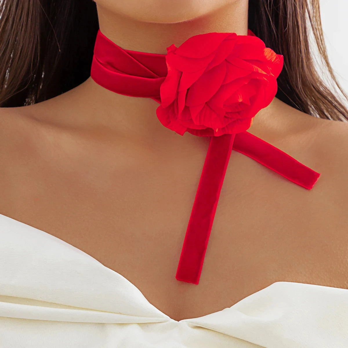 Peris Gems Rope Red 2 Romantic Gothic Big Rose Flower Clavicle Chain Necklace for Women Ladies Korean Fashion Adjustable Rope Choker Y2K Accessories Romantic Gothic Big Rose Flower Clavicle Chain Necklace for Women Ladies Korean Fashion Adjustable Rope Choker Y2K Accessories SHEIN Amazon Temu