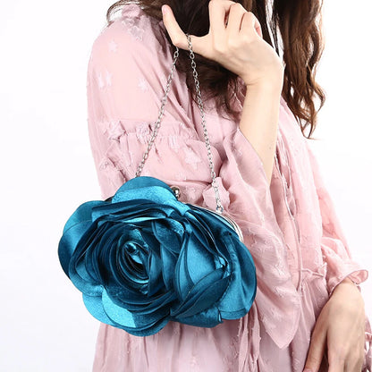 Peris Gems  Satin Flower Shaped Evening Purse Bags for Women SHEIN Amazon Temu