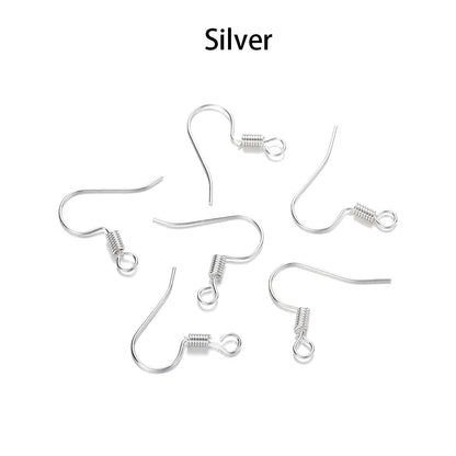 Peris Gems Silver 4 / Parallel 100pcs/lot 20*17mm 10 Color Iron Bead Charms Earring Wires With Ear Hook Earrings Clasp Findings Supplies For Jewelry Making DIY SHEIN Amazon Temu