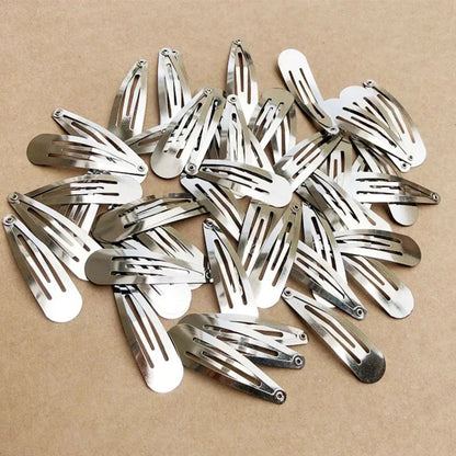 Peris Gems silver / 50pcs 10-50pcs Simple Silver Hair Clips BB Snap Hairpins Base for DIY Handmade Barrettes Y2K Women Girls Styling Tools Accessories SHEIN Amazon Temu