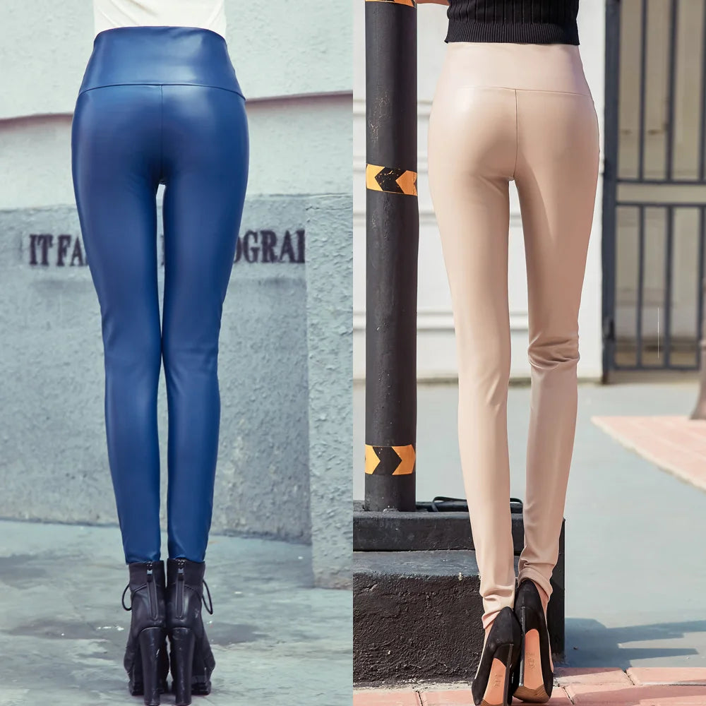 Peris Gems  Slim Fitting Seductive PU Leather Leggings for Women SHEIN Amazon Temu