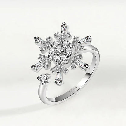 Peris Gems Snowflake / resizable 10mm Anxiety Rings For Women Y2k Jewelry Rings Butterfly Daisy Bead Anti Stress Fidget Spinner Rings For Teens 2024 Aesthetic SHEIN Amazon Temu
