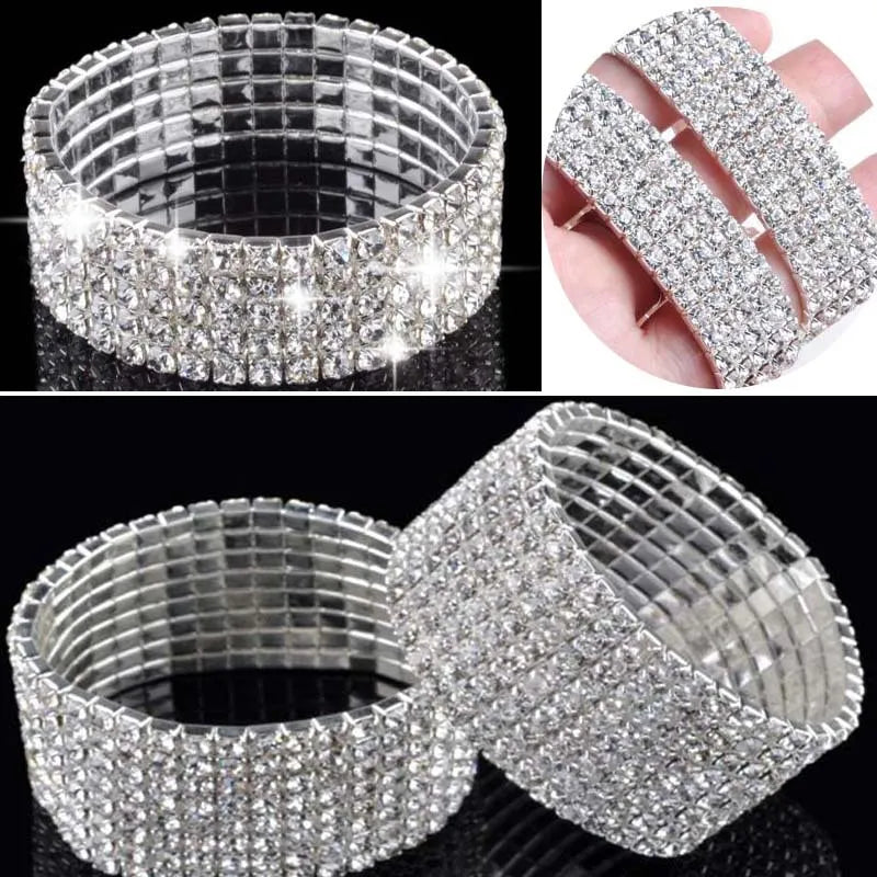 Peris Gems  Sparkling Rowed Full Diamond Stretchy Bracelets for Women SHEIN Amazon Temu
