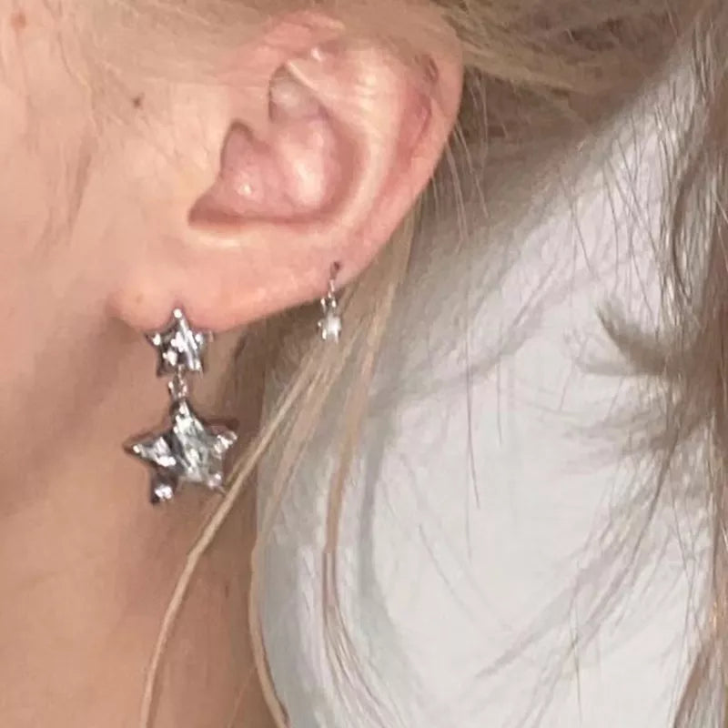 Peris Gems  Star Crystal Diamond Star Stud Dangel Earrings for Women SHEIN Amazon Temu