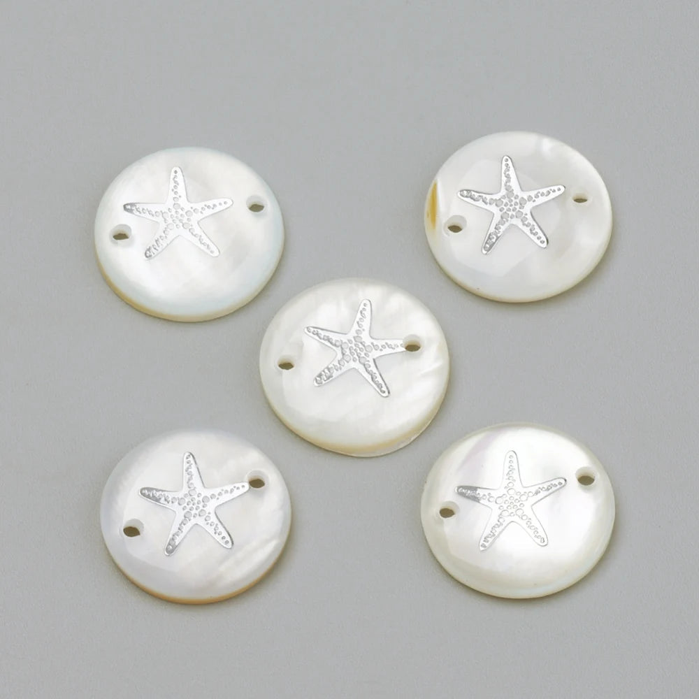 Peris Gems Starfish A 10pcs Freshwater Shell Links Connectors Flat Round Golden  16x4mm For DIY Jewelry Accessories Making Handicrafts Supplies 10pcs Freshwater Shell Links Connectors Flat Round Golden  16x4mm For DIY Jewelry Accessories Making Handicrafts Supplies SHEIN Amazon Temu