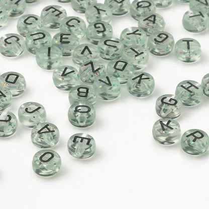 Peris Gems starlight black / 100pcs 100/200pcs Letter Beads White Black Round Gold Silver Color Acrylic Alphabet Beads for Jewelry Bracelet Necklace Key Chain DIY SHEIN Amazon Temu