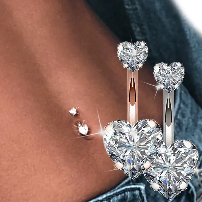 Peris Gems  Steel 1pc Diamond Belly Button Piercing Rings SHEIN Amazon Temu
