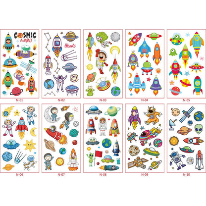 Peris Gems style 12 10 Sheets/Set Animal Dinosaur Space Watch Children&