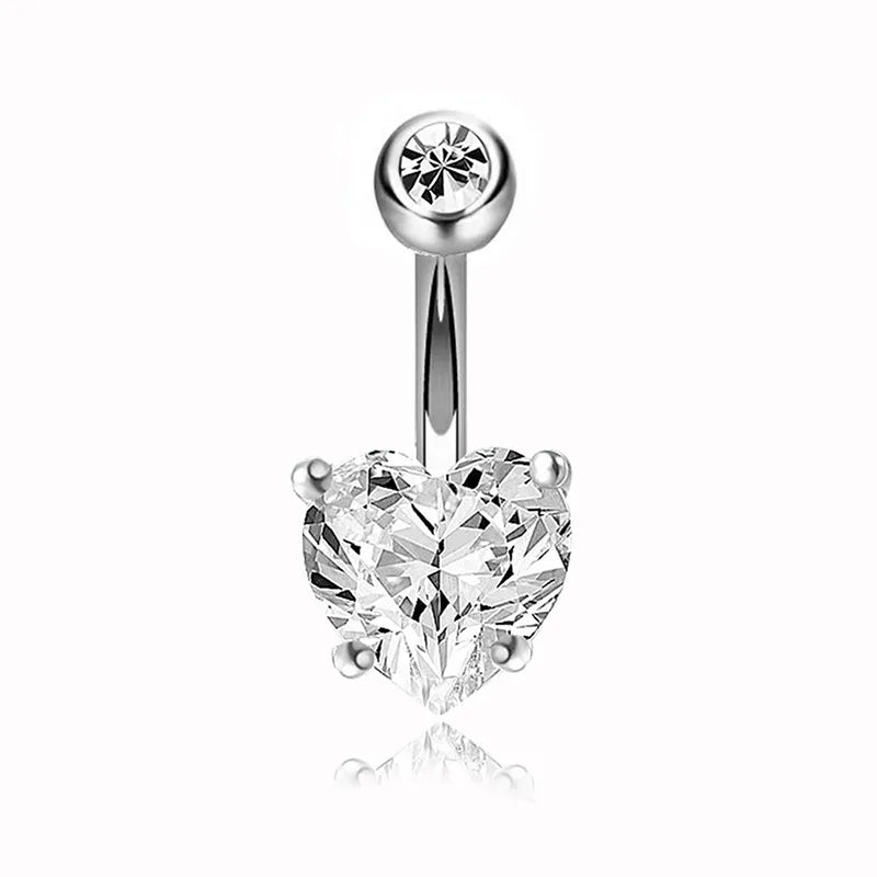 Peris Gems  style14 Steel 1pc Diamond Belly Button Piercing Rings SHEIN Amazon Temu