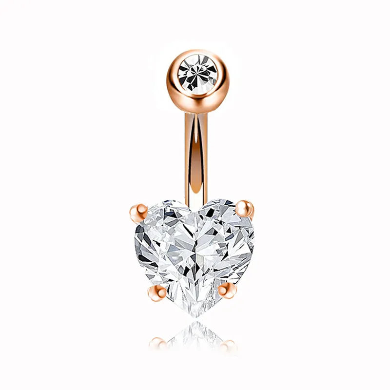 Peris Gems  style15 Steel 1pc Diamond Belly Button Piercing Rings SHEIN Amazon Temu