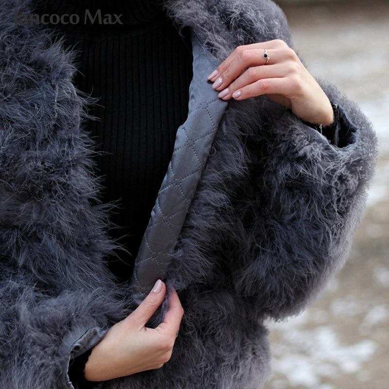 Peris Gems  Thick Fluffy Feather Winter Coat Jackets for Women SHEIN Amazon Temu