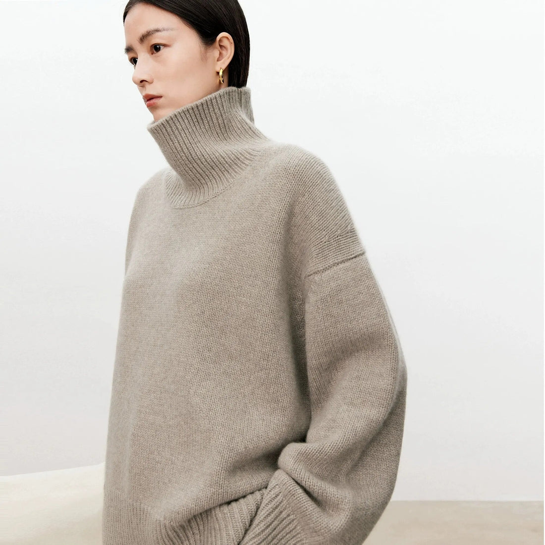 Peris Gems  Thickened Cashmere Oversized Turtleneck Sweater for Women SHEIN Amazon Temu