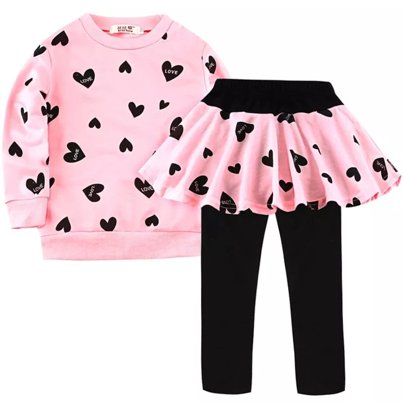 Peris Gems  Toddler Girls 2pc Heart Sweatshirt and Leggings Set SHEIN Amazon Temu
